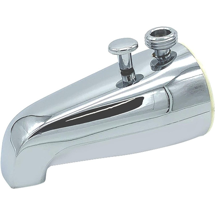 Avalon Tub Spout With Rear Diverter And Brass Top Shower Adapter, 3/4 Inch To 1/2 Inch IPS Face